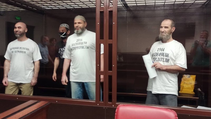 From left Eldar Kantimirov, Ruslan Mesutov (at the back), Ruslan Nagayev, Lenur Khalilov Photo Crimean Solidarity