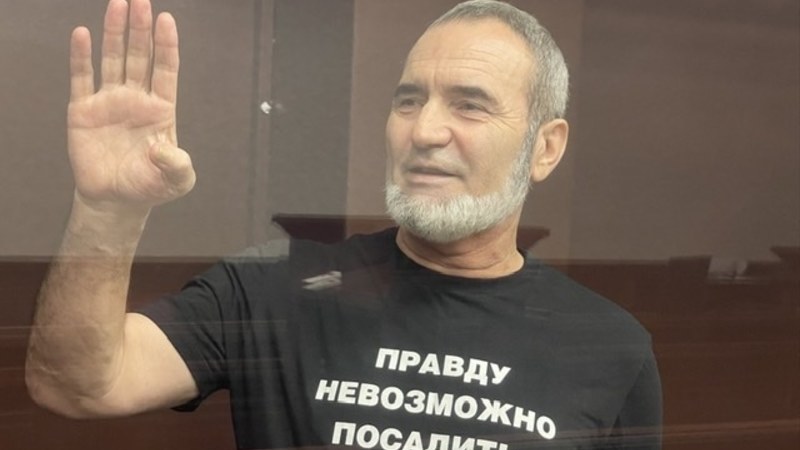 Azamat Eyupov in court on 19.07.2022 His T-shirt says The truth cannot be imprisoned Photo Crimean Solidarity