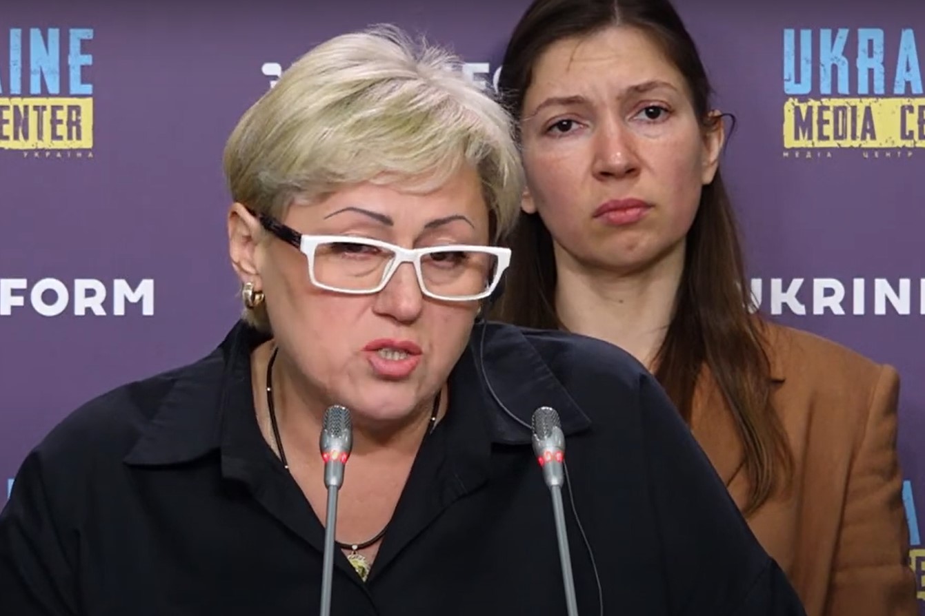 Неля Шестун, мати полоненого бійця Азову, скріншот із відео Укрінформу