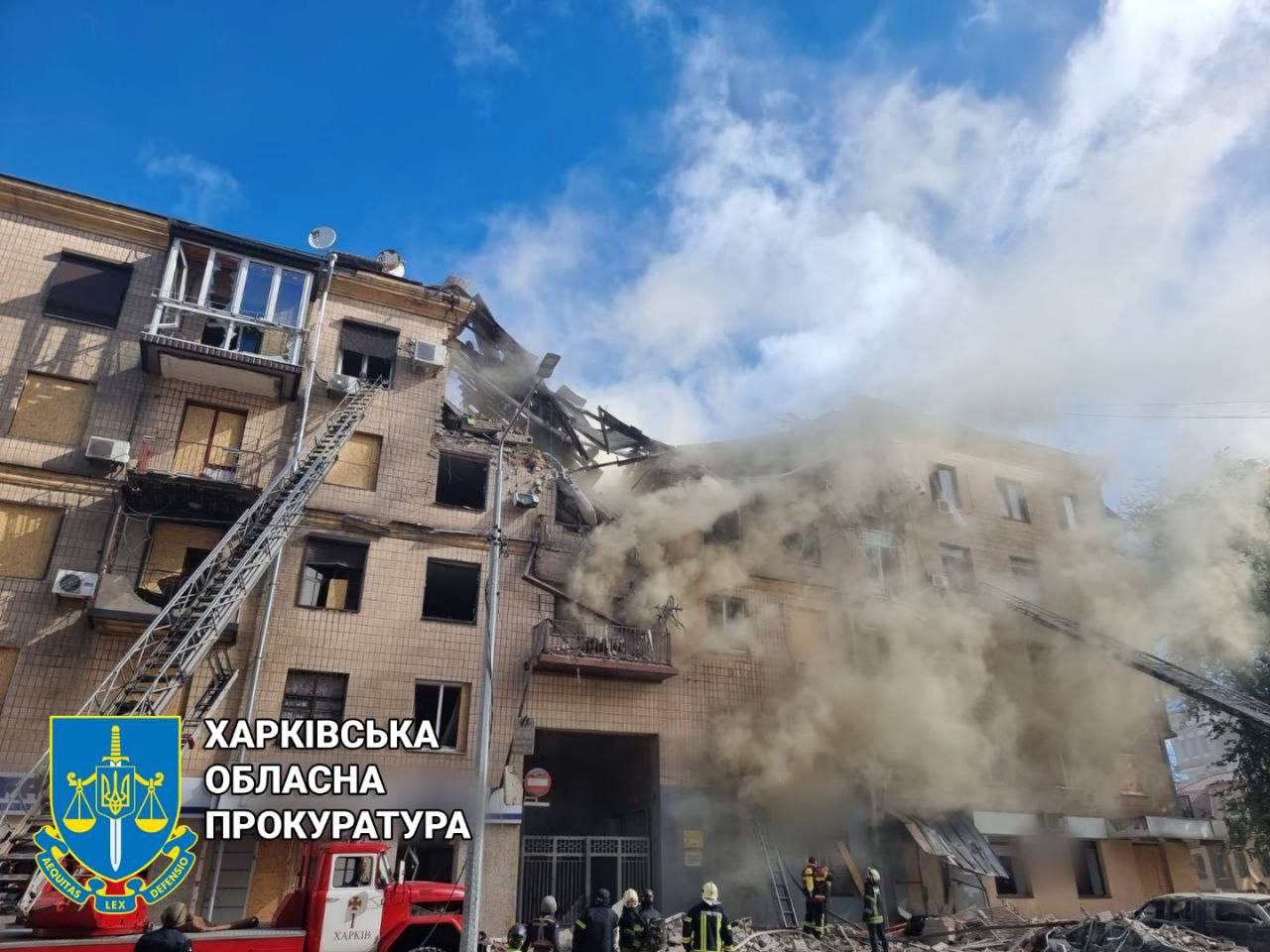 Зруйнований будинок в центрі Харкова, 6 вересня. © Харківська обласна прокуратура