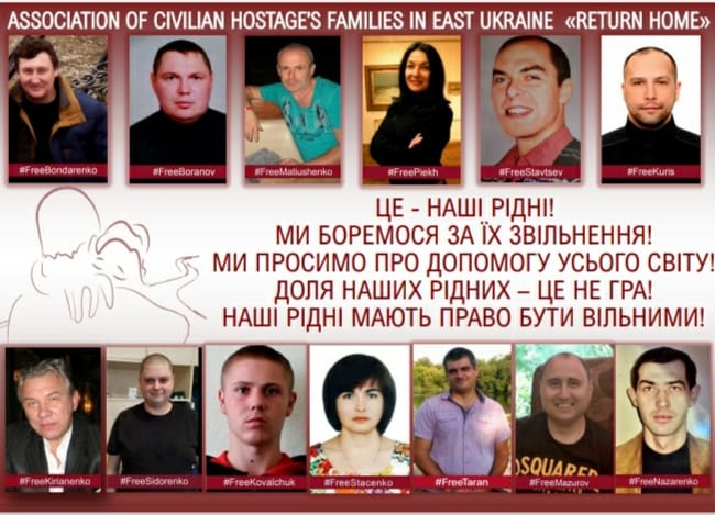 Association of Civilian Hostages’ Families in East Ukraine ’Return Home’ Our relatives are entitled to their freedom!