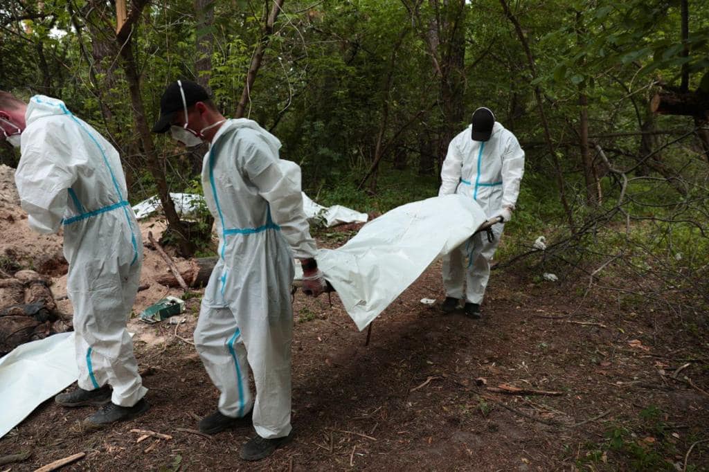 One of the mass graves found in Kyiv oblast in the months following the Russians’ retreat Photo Kyiv Regional Police