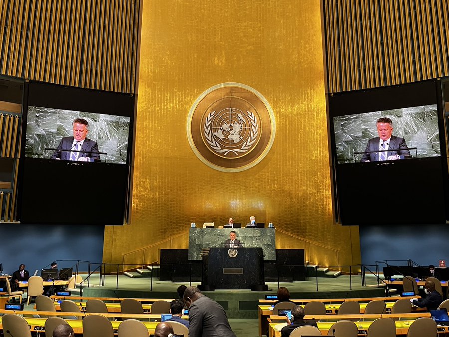 Засідання Генасамблеї ООН, фото з Твіттеру Сергія Кислиці