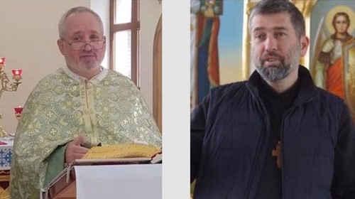 From left Father Bohdan Heleta, Hieromonk Ivan Levytskyy Photo from the Ukrainian Greek Catholic Church statement