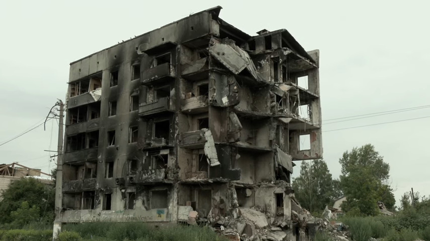Згорілий будинок Людмили Галаки у Бородянці