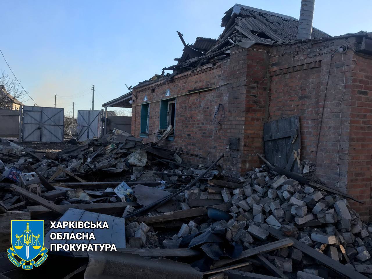 Наслідки обстрілу Куп’янського району, 5 грудня 2022 року © Харківська обласна прокуратура