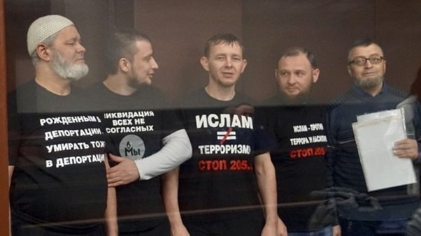 From left Servet Gaziev; Alim Karimov, Seiran Murtaza, Erfan Osmanov and Dzhemil Gafarov Photo Crimean Solidarity