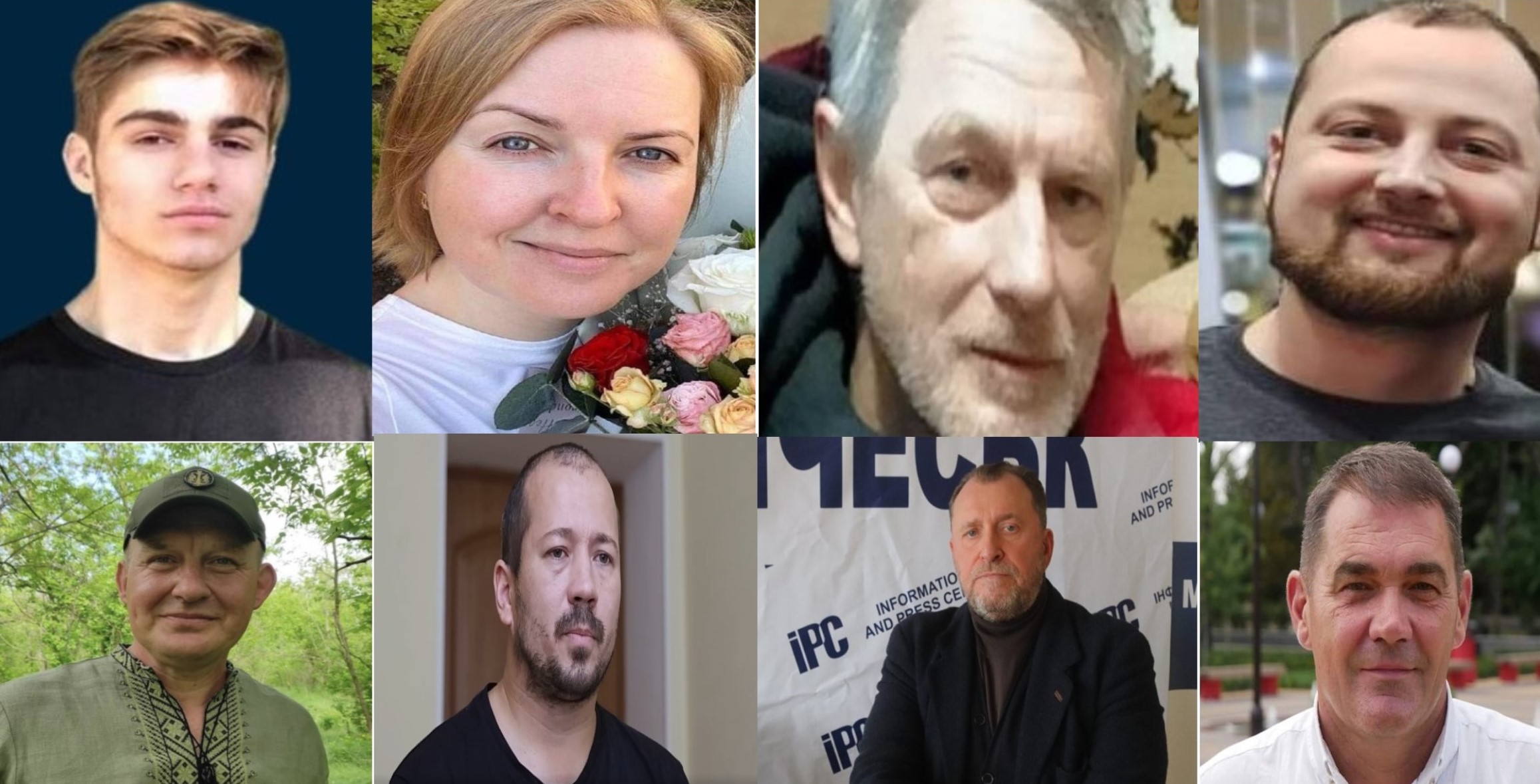 From left, clockwise Appaz Kurtamet, Iryna Horobtsova, Serhiy Tsyhipa, Yaroslav Zhuk, Oleksandr Babych, Oleksiy Kiselyov, Dmytro Zakharov and Oleksandr Zarivny