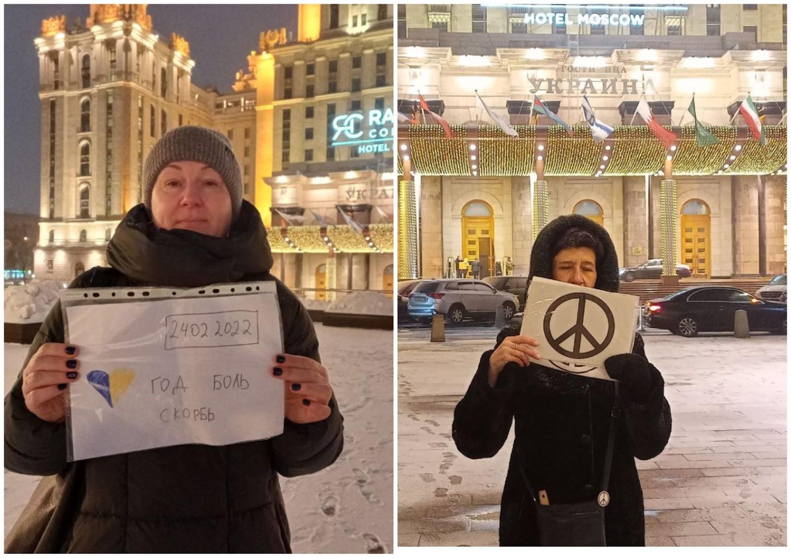 Одна зі упорядниць дайджесту та її подруга у Москві біля готелю “Україна”