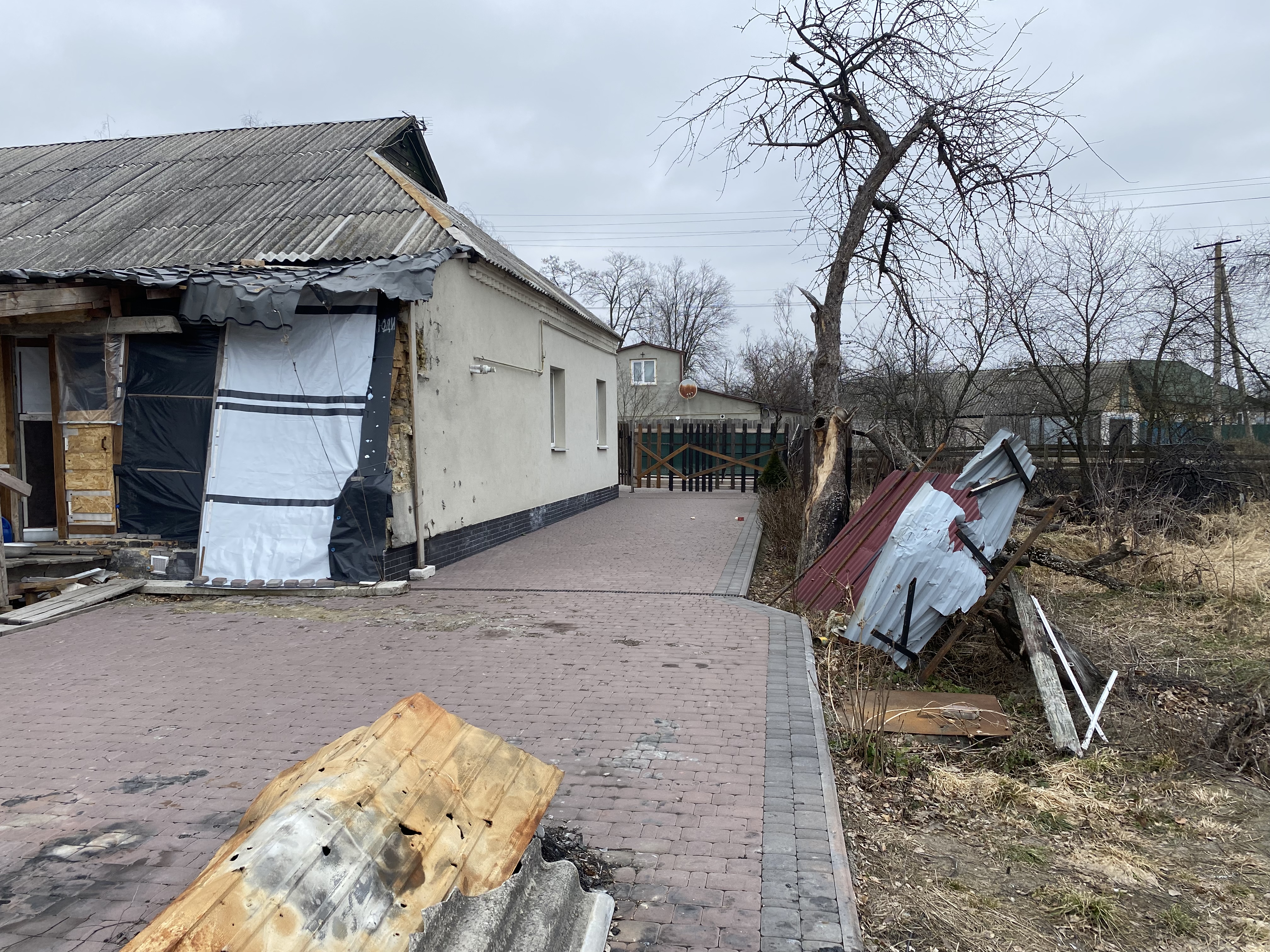 Пошкоджений будинок Марії Гергел, Богданівка
