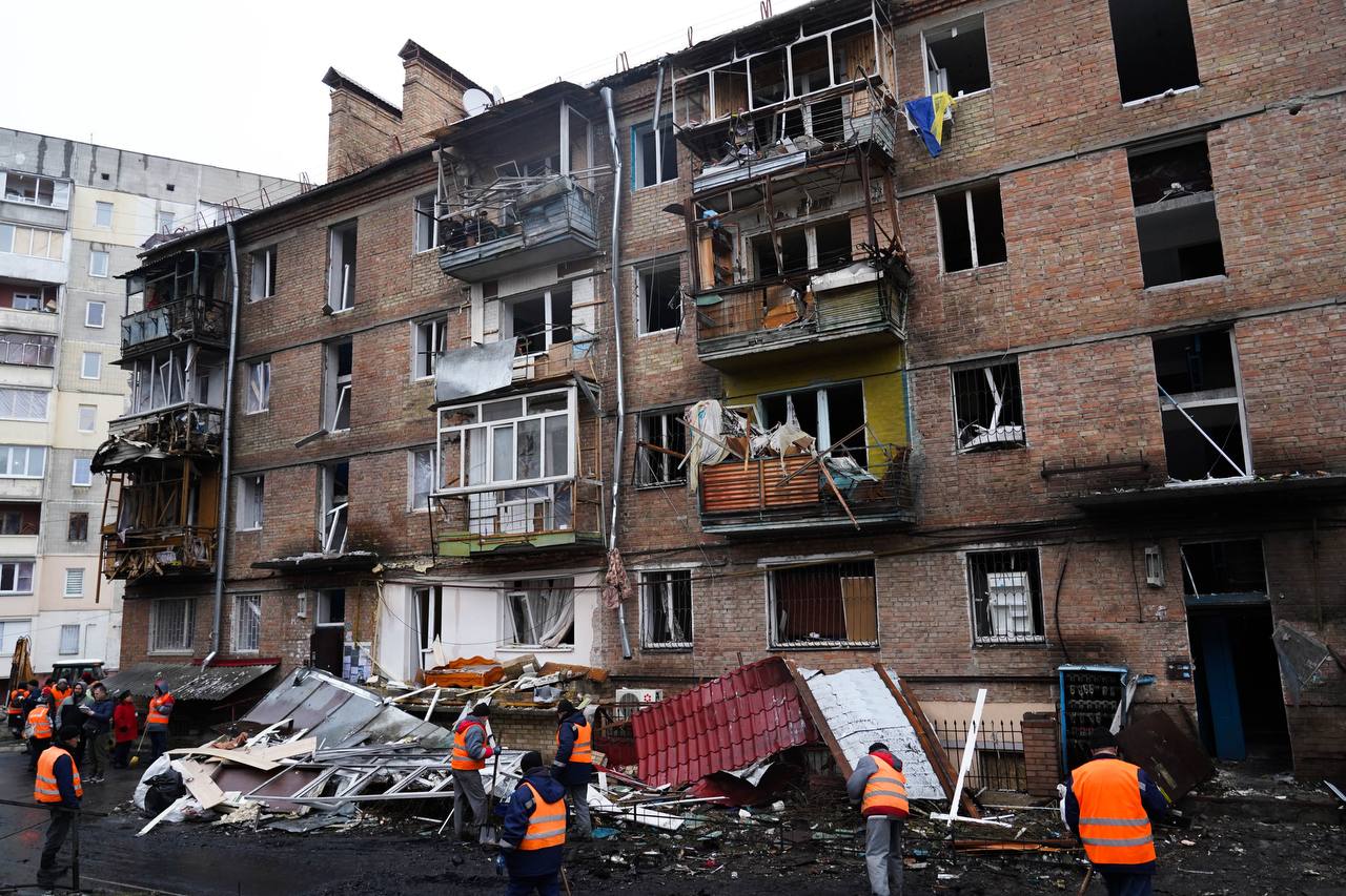 Зруйнований житловий будинок у Вишгороді, фото: Телеграм канал Алексія Кулеби