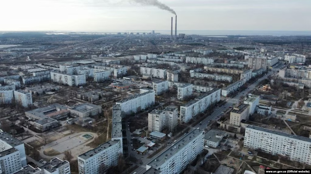 Ілюстративне зображення. Панорама міста Енергодар, травень 2022-го.