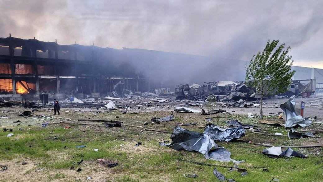 Зруйновані склади Червоного Хреста в Одеській області. Фото: МКЧХ