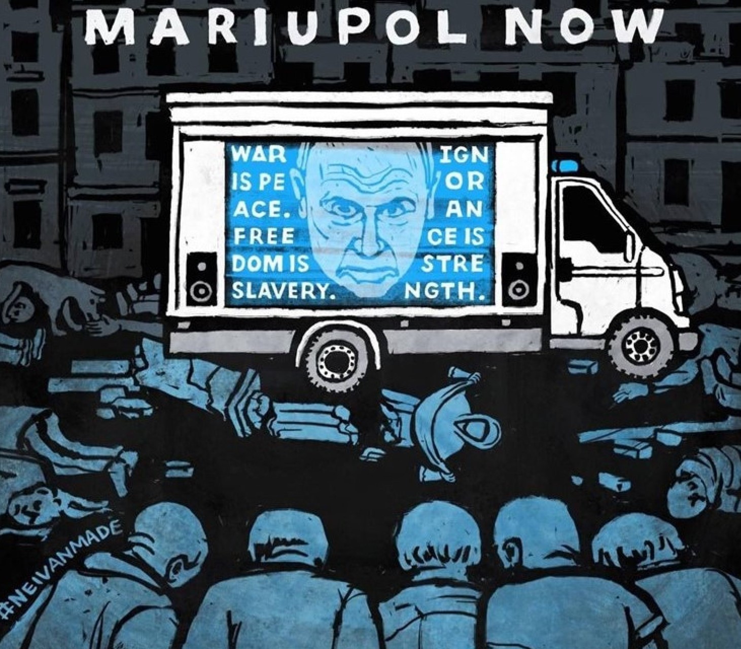 Russia’s Mariupol propaganda Image by Mykhailo Skop, Mariupol Today