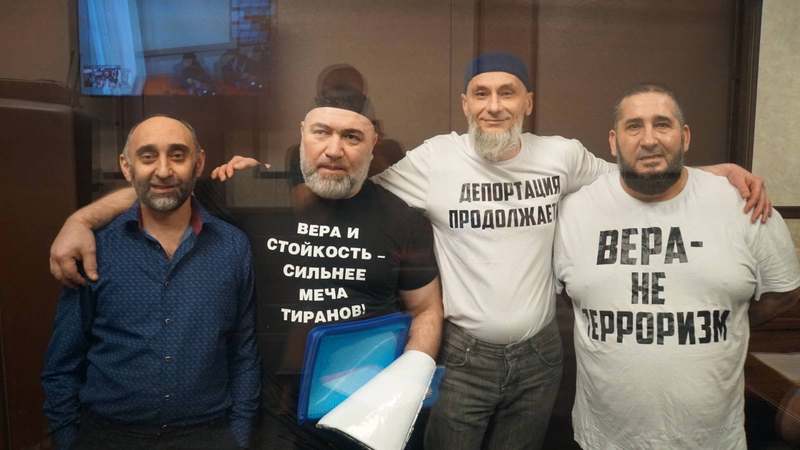 From left Rustem Tairov, Dzhebbar Bekirov, Rustem Murasov and Zavur Abdullayev Photo Crimean Solidarity