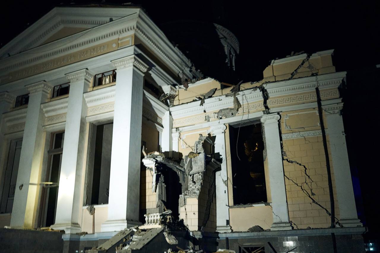 Зруйнований Спасо-Преображенський собор в Одесі. Фото: Одеська ОВА