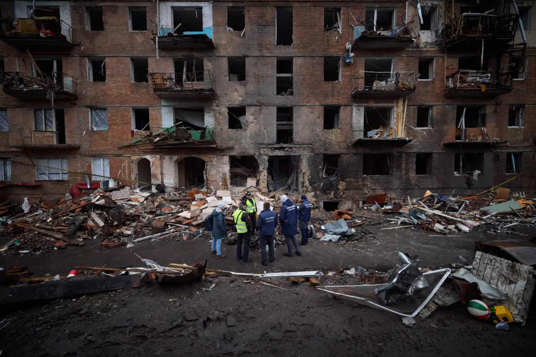 Житловий будинок у Вишгороді, пошкоджений унаслідок російської ракетної атаки, джерело фото: сайт Президента України