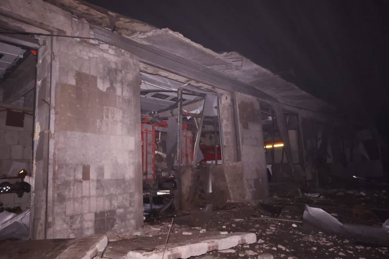 Ізюм, пожежна частина, 27 жовтня 2023 року. Фото: талеграм-канал Ігоря Клименка