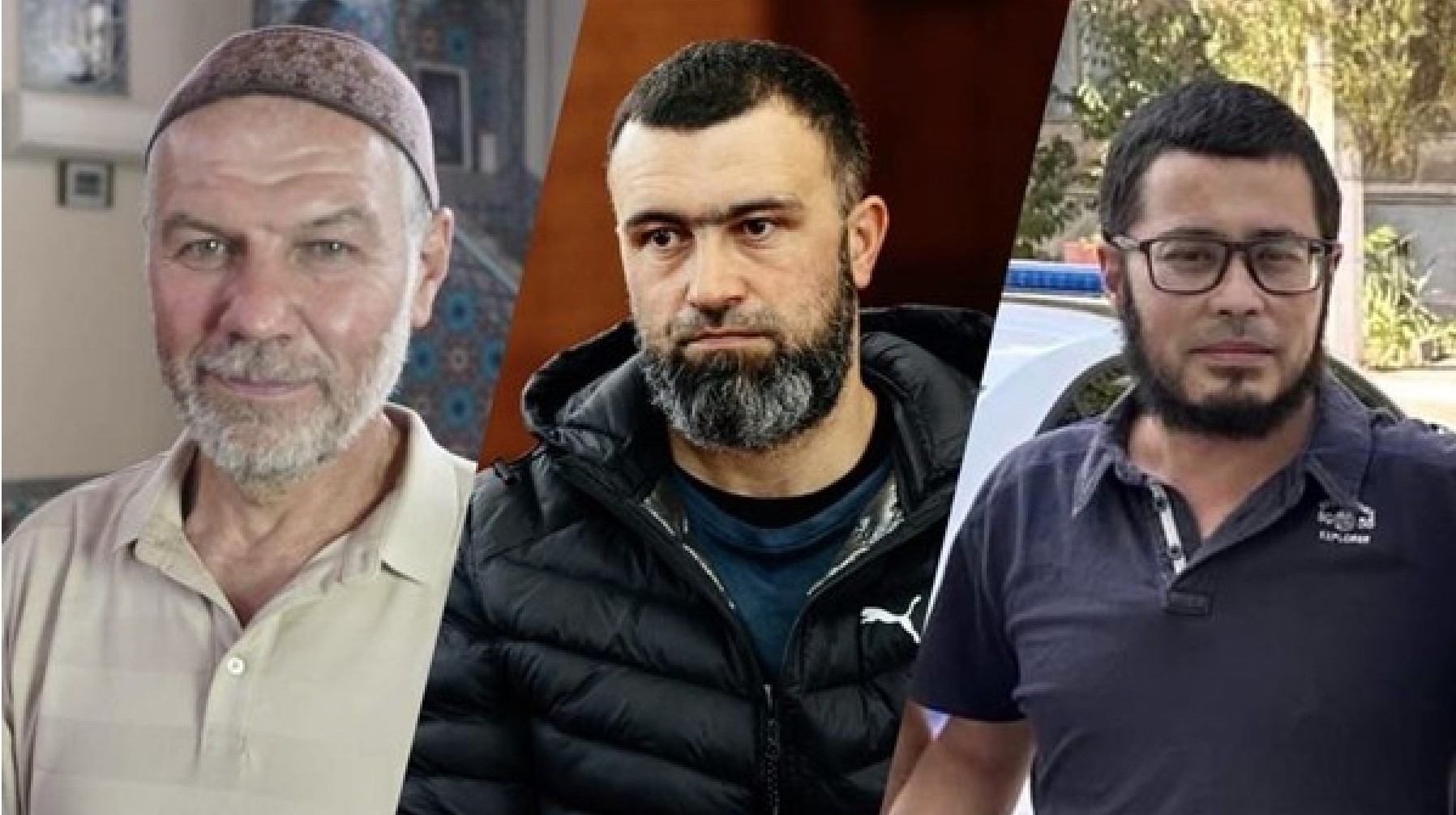 From left Yusuf Ashirov, Villen Useinov, Zinur Appazov Photos posted by Crimean Solidarity