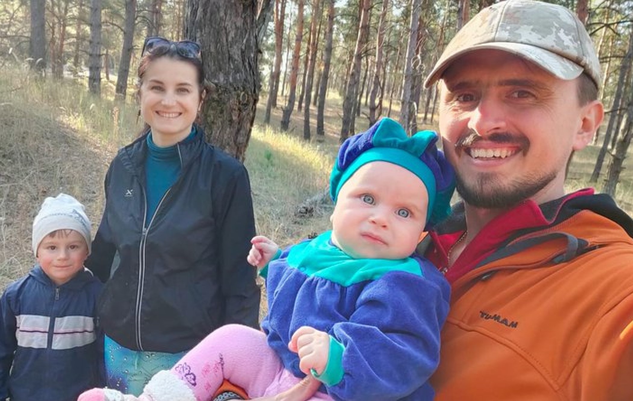 Ivan Kozlov and his wife, Maria, with their infant daughter and son Photo provided by his wife ii