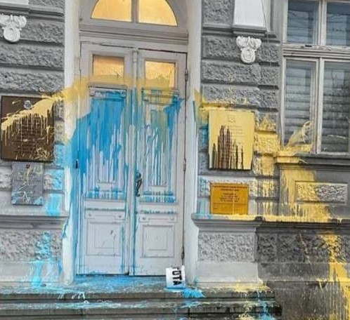 ’Administration’ building in occupied Yevpatoria on 16 May 2022