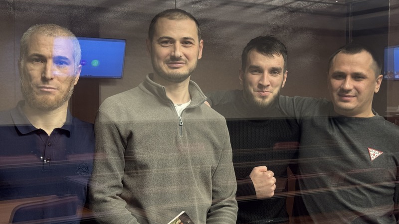 From left Mustafa Abduramanov, Rustem Osmanov, Memet Liumanov, and Aziz Azizov Photo Crimean Solidarity
