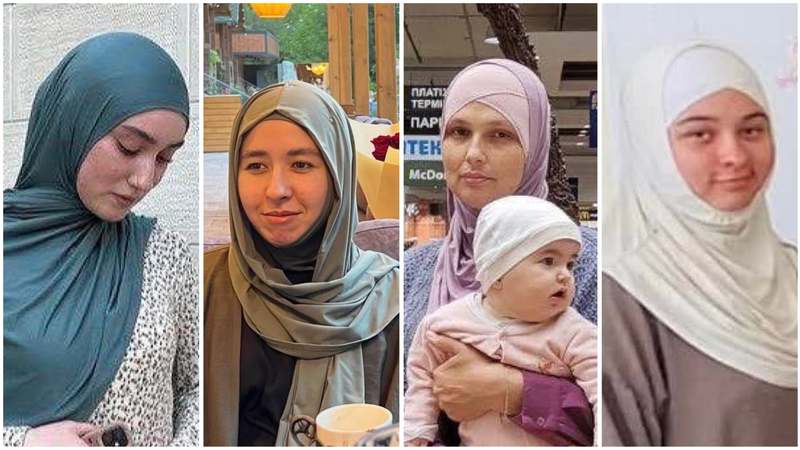 From left Nasiba Saidova, Zevziye Osmanova, Esma Nimetulayeva and Elviza Alieva Photo collage by Crimean Solidarity