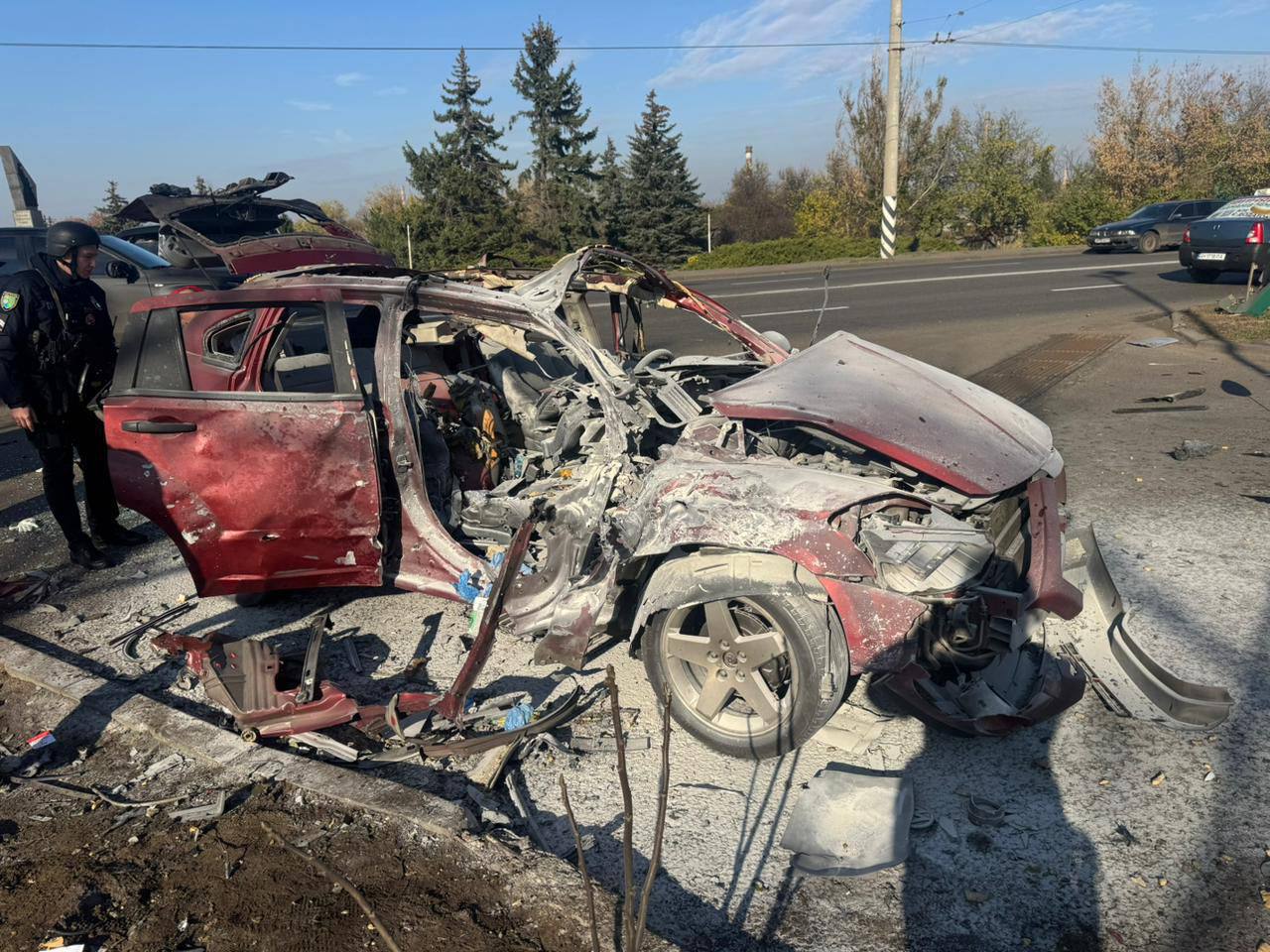 Фото автівки, оприлюднене Донецькою обласною прокуратурою.
