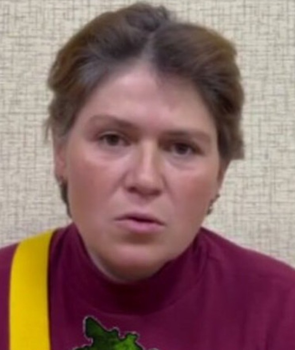 Ksenia Svietlishyna in the video posted by the notorious Crimean SMERSH