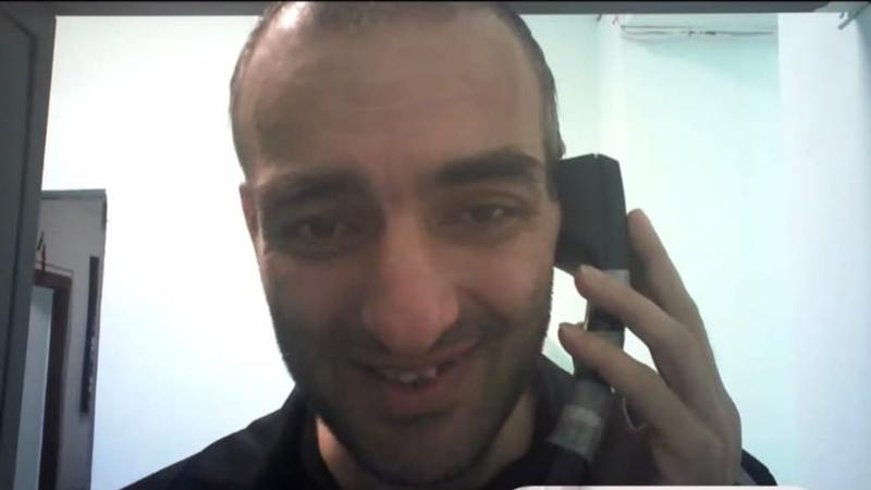 Tofik Abdulgaziev in early 2025, looking terribly gaunt and unwell Photo Crimean Solidarity