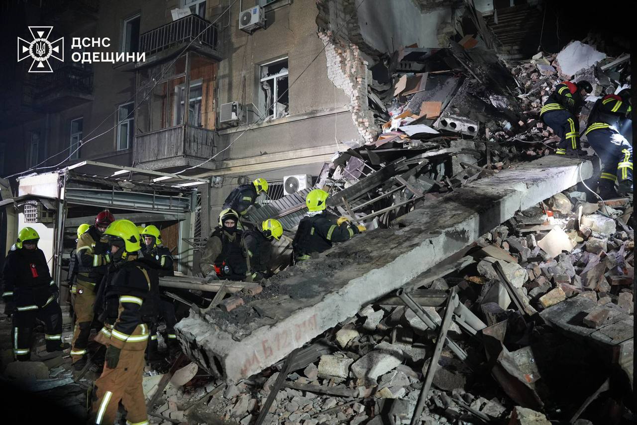 Russian attack during the night from 26-27 January 2026 Photo Odesa Emergency Services