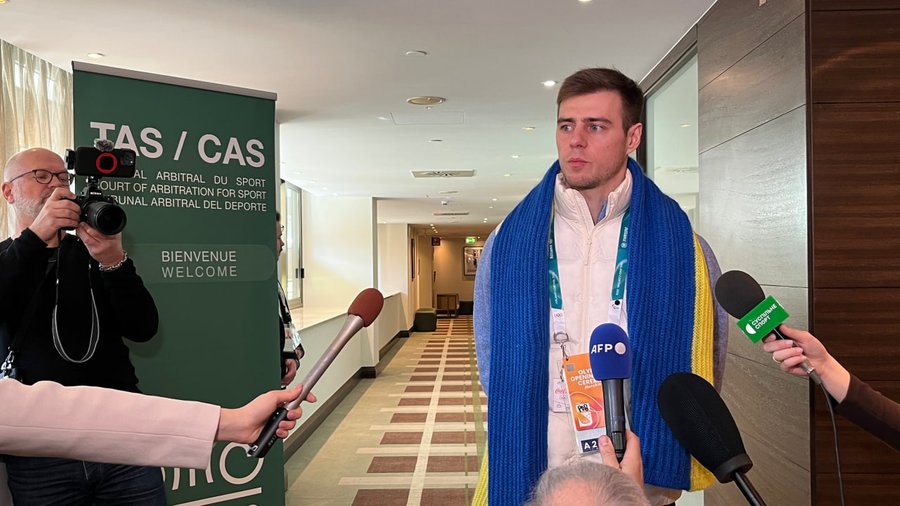 Владислав Гераскевич після слухання у CAS. Фото: Мирослава Трофимчук / “Суспільне Спорт”.