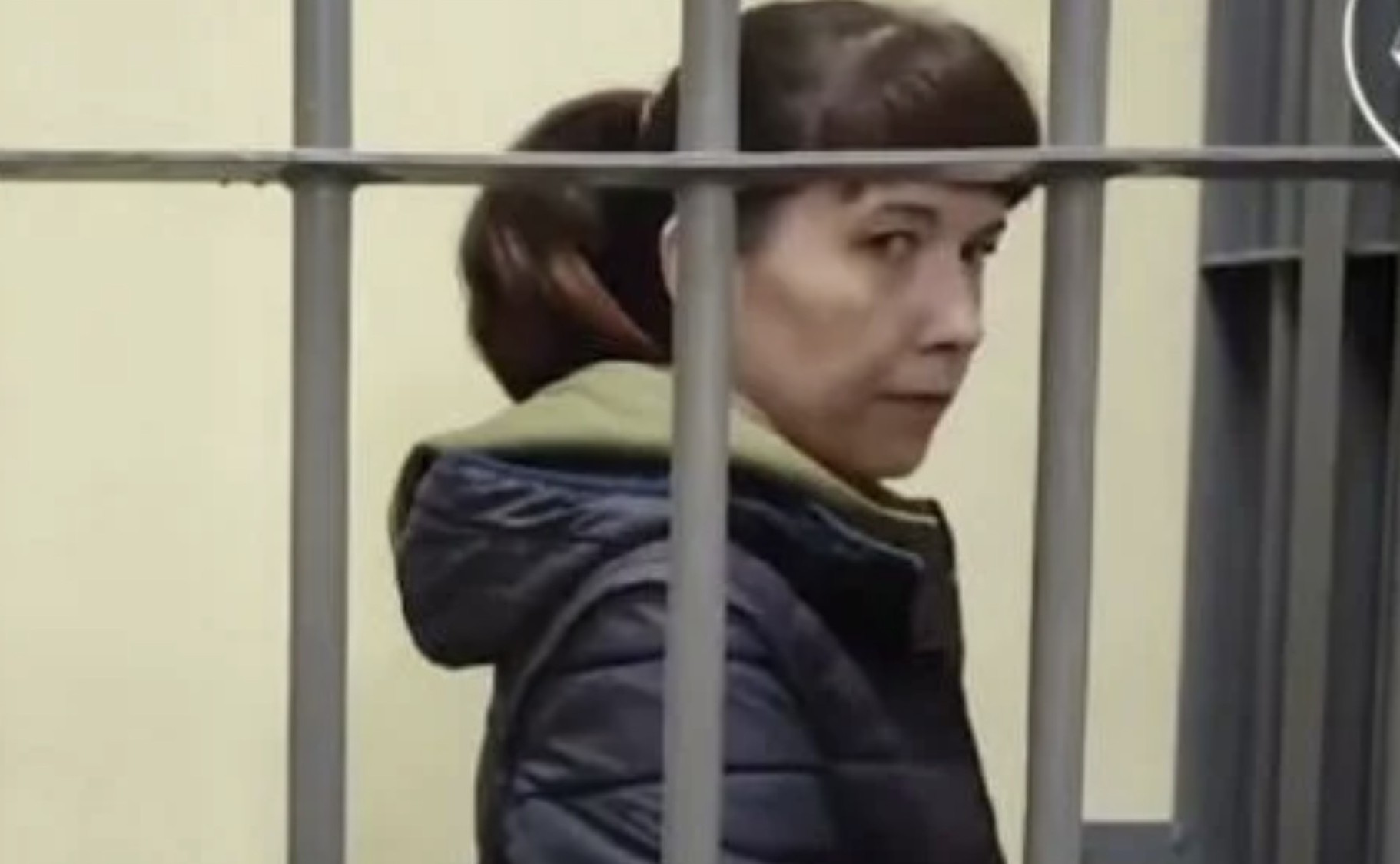 Anna Bieliaieva during the supposed sentencing on 27 May 2026 Screenshot from video posted by the ’court’