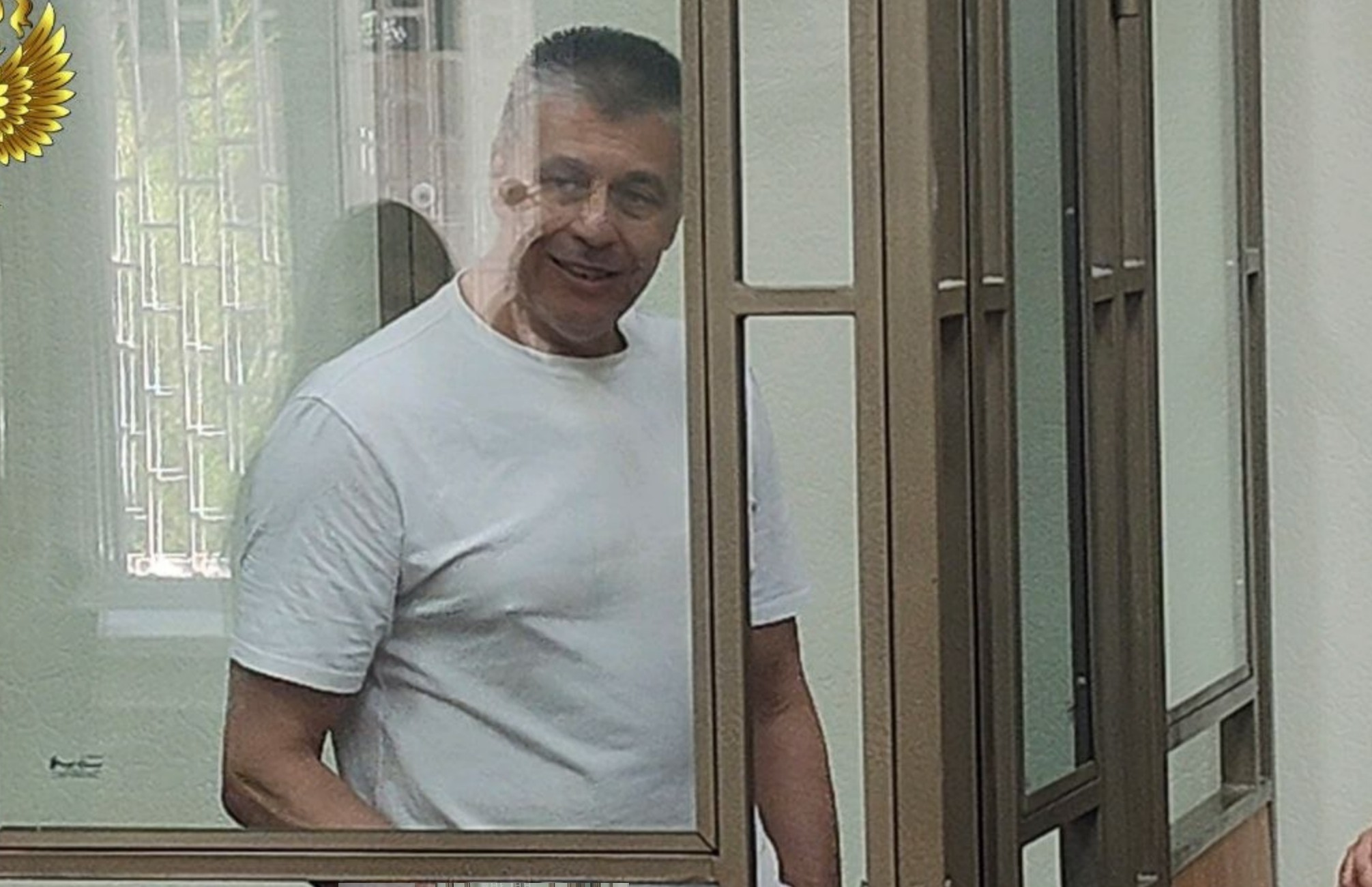 Volodymyr Zosych during the sentencing’ Photo and video posted by the occupation ’Sevastopol prosecutor’