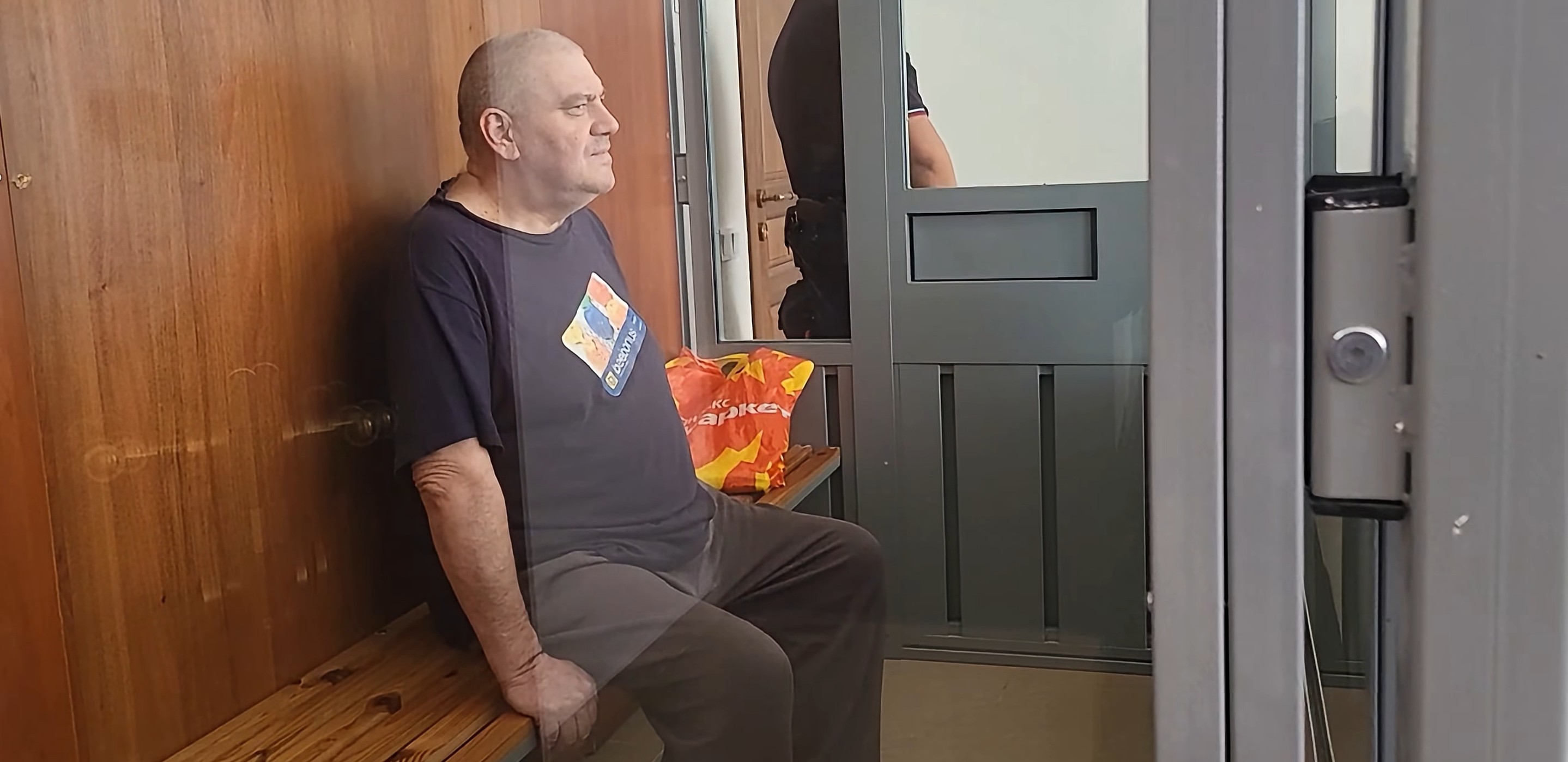 Vitaliy Ilyin during the sentencing’ Photo posted by the illegal ’Zaporizhzhia regional court’