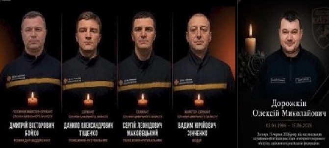 From left Dmytro Boiko, Danylo Tishchenko, Serhiy Makovetsky, Vadym Zinchenko and Oleksiy Dorozhkin