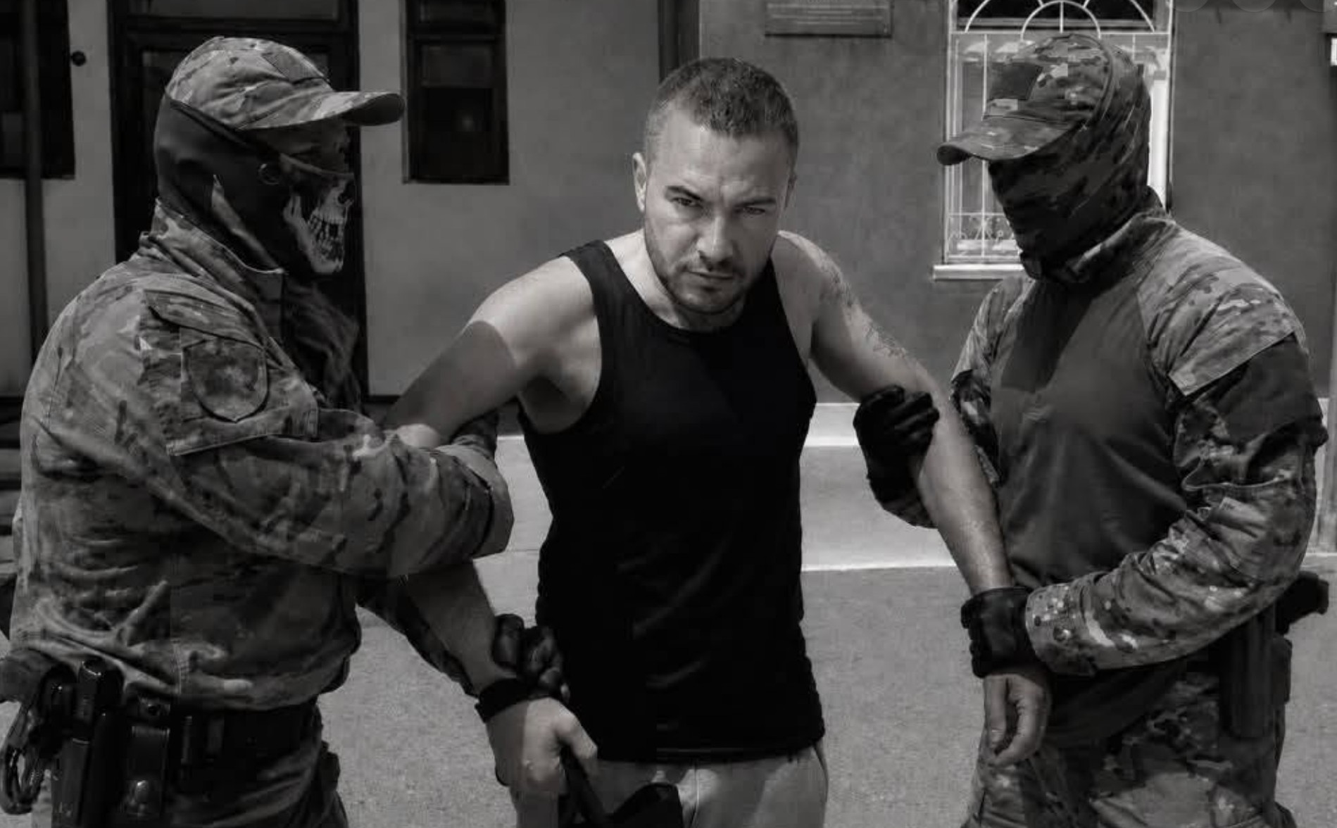 Masked FSB officers seize Yevhen Shved on 30 July 2025