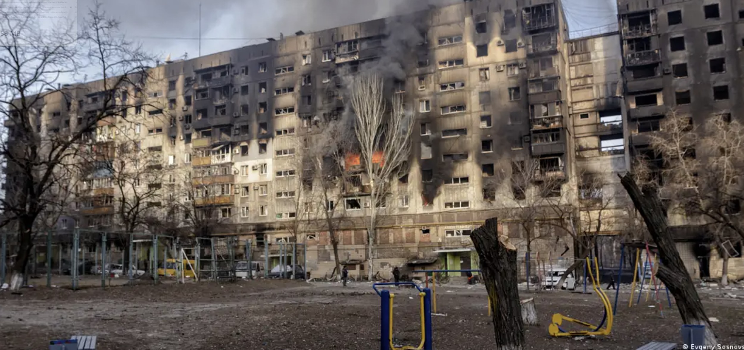 Buildings on Metallurgist Avenue which the invaders demolished and then handed over to Russian developers Photo Yevhen Sosnovsky