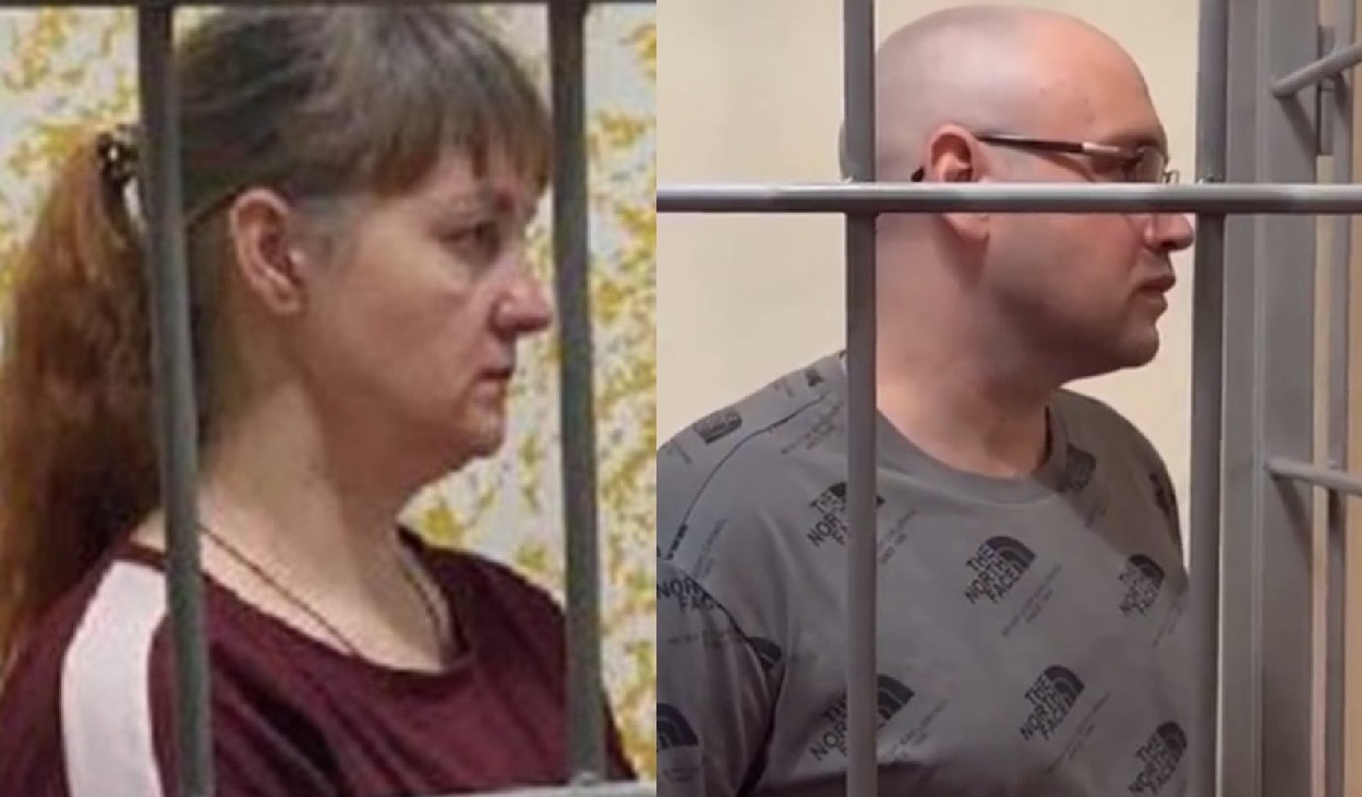 Ольга і Володимир Гульчак на суді Olha Hulchak, Volodymyr Hulchak during the ’sentencing’