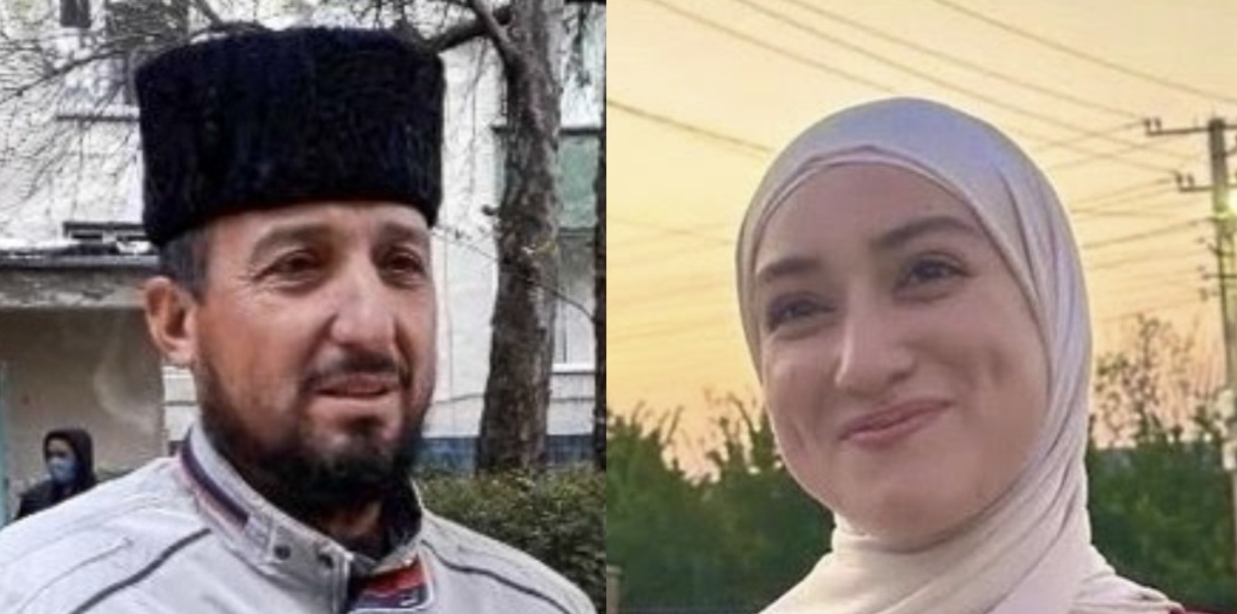 Sadyk Urinbaev and his daugher, 19-year-old Nasiba Saidova Photo collage Crimean Tatar Resource Centre